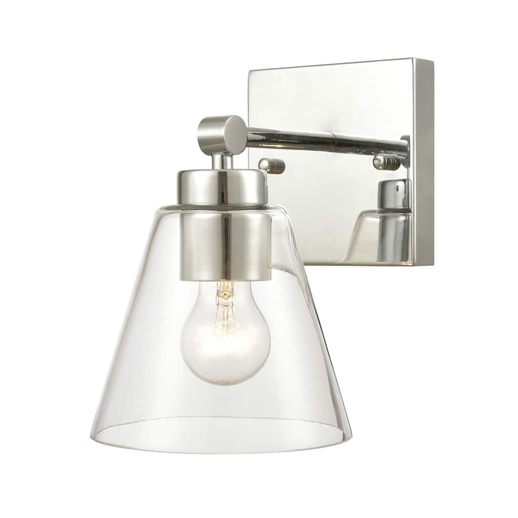 Elk Home East Point Polished Chrome With Clear Glass 1 Light Vanity