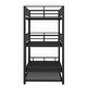preview thumbnail 12 of 10, Antique Black Twin Size Metal Triple Bunk Bed with Trundle and Ladder for Kids