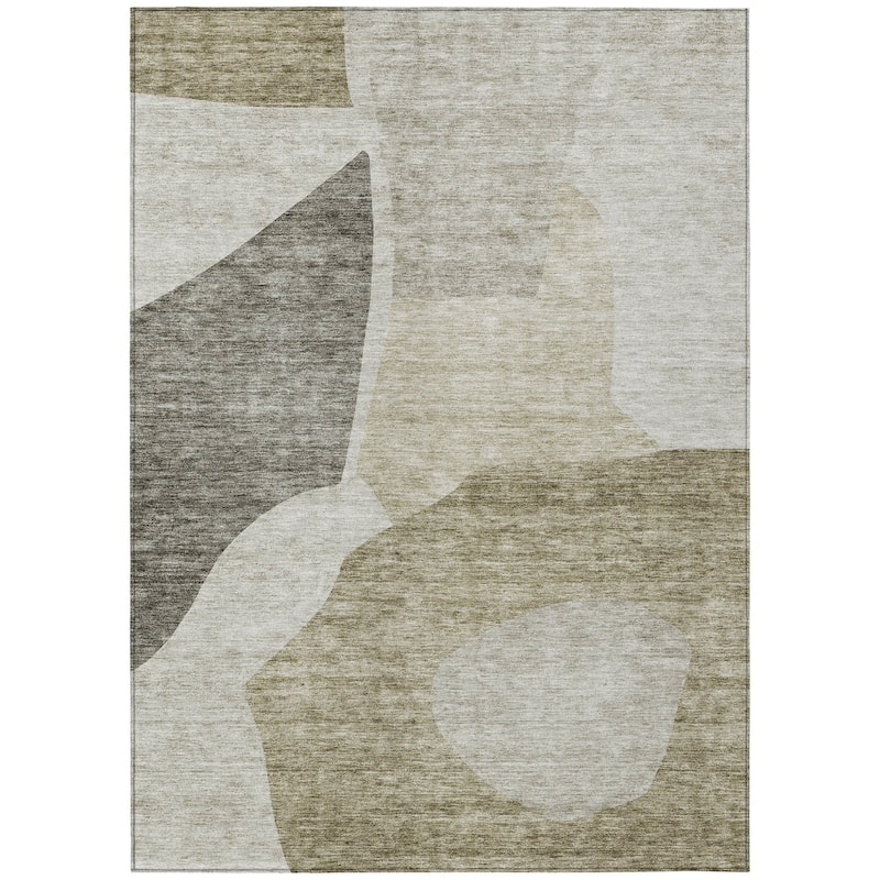 HomeRoots Abstract Transitional Rectangle Outdoor Rug