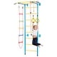 preview thumbnail 7 of 10, Natural Steel 5-in-1 Kids Wall Climbing Gym with Rings and Rope Ladder - Multi Color - 43.31” L x 33.07” W x 86.61” H