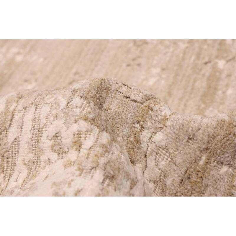 ECARPETGALLERY Hand Loomed Elysian Taupe Rug - 7'11 x 9'11