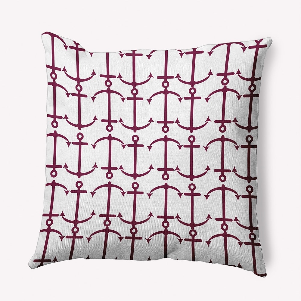 Anchor Pattern Polyester Indoor Pillow