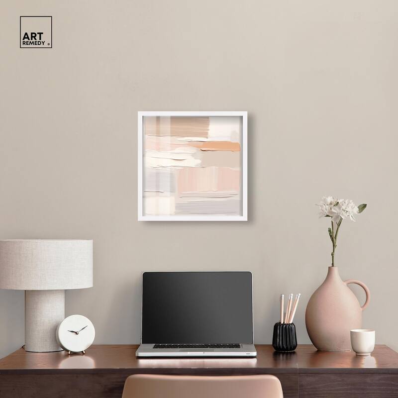 Roseate Cream Tones III Shadowbox by Art Remedy