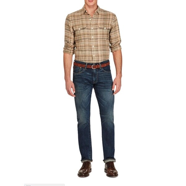 polo ralph lauren men's straight fit tartan plaid pants
