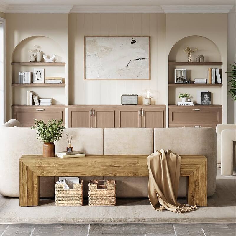 70.9" Extra Long Wooden TV Stand for 75-Inch TVs, Entertainment Center Media Console for Living Room