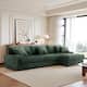 118.4"W Plush Modular Sectional Sofa with Pillows