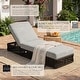 preview thumbnail 59 of 112, Patio Recline Chairs Adjustable Chaise Lounge with Cushions (Set of 2)