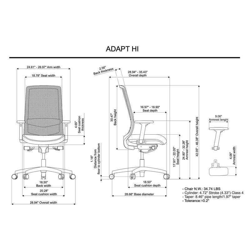 Adapt Mesh Multi-Function High Back Office Chair