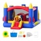 preview thumbnail 12 of 10, Inflatable Jumping Trampoline Bounce Playhouse with Blower Slide and Storage Bag Ideal for Kids - 160.6” x 94.5” x 96.5”