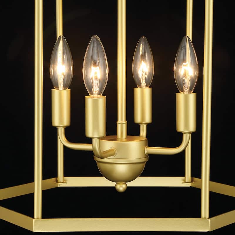 Acroma Dimmable Geometric Lantern Drum Chandeliers