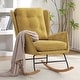 preview thumbnail 7 of 54, HOMYKA 25.2” Wide Rocking Chair with Button Accents for Nurseries Yellow