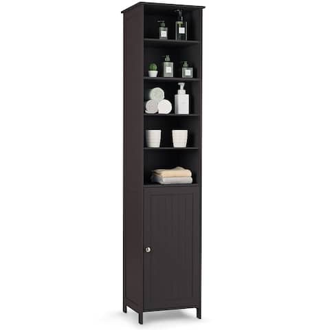 Costway 72'' Bathroom Tall Floor Storage Cabinet Freestand Shelving - See details