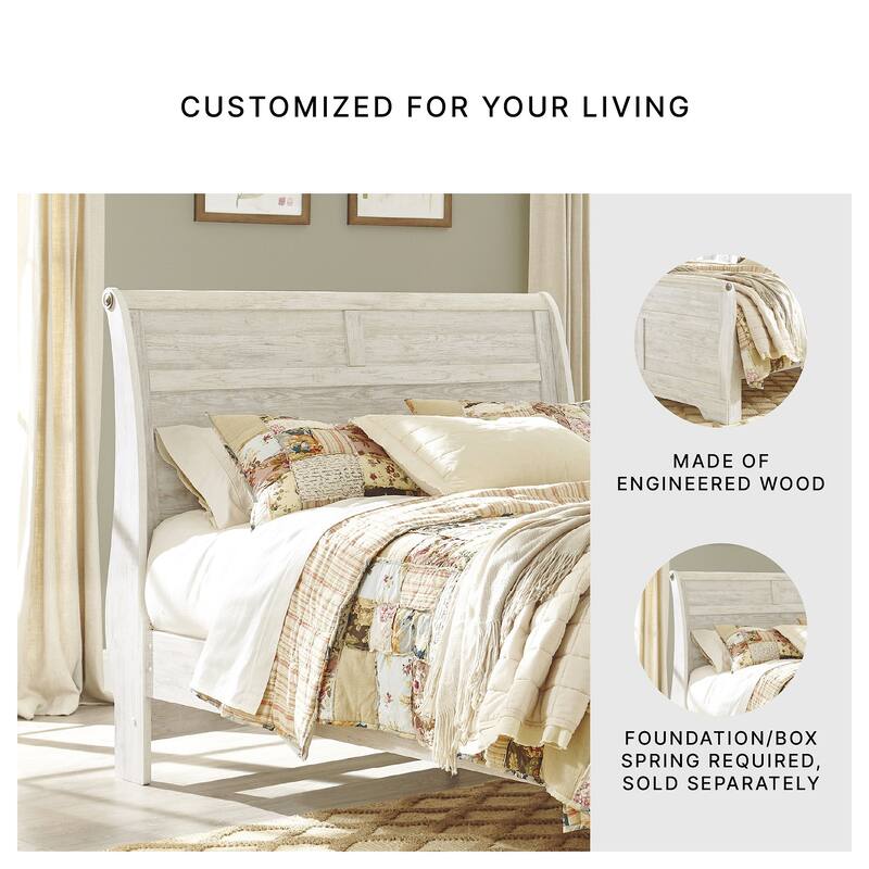 Signature Design by Ashley Willowton White Queen Sleigh Bed