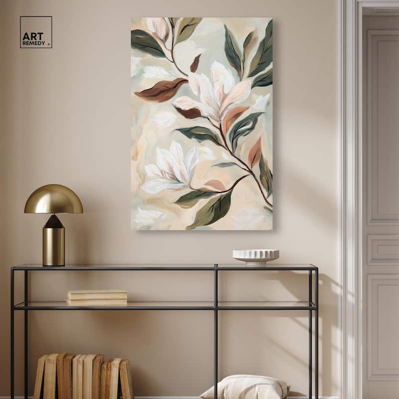 Soft Magnolia II Canvas by Art Remedy, Gallery Wrapped