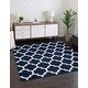 preview thumbnail 47 of 66, Contemporary Akiva Collection Area Rug 10' Square - Dark Blue