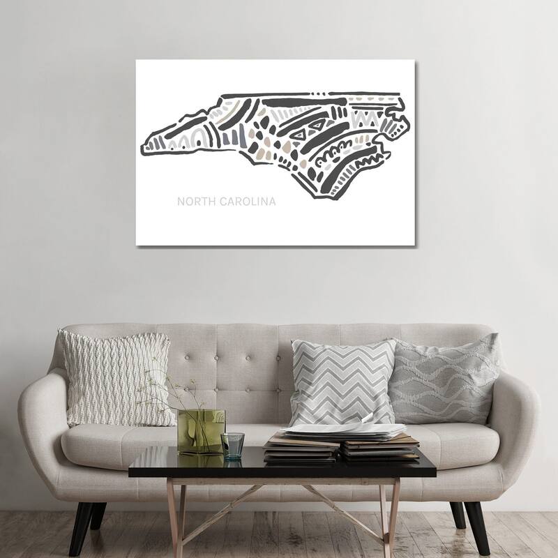 iCanvas "North Carolina" by Statement Goods Canvas Print - 32x48x1.5