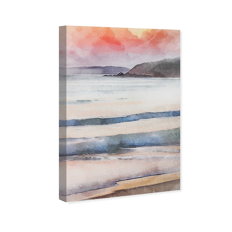 Wynwood Studio Canvas Nautical and Coastal Amber Sky Beach Green and Nautical & Coastal Wall Art Canvas Print