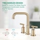 preview thumbnail 7 of 34, Vanityfair 8" Widespread Double Handles Bathroom Sink Faucet with Drain Assembly