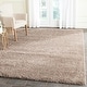 preview thumbnail 50 of 239, SAFAVIEH Santa Monica Shag Einara 2-inch Thick Area Rug 5'3" x 7'6" - Taupe - Rectangle