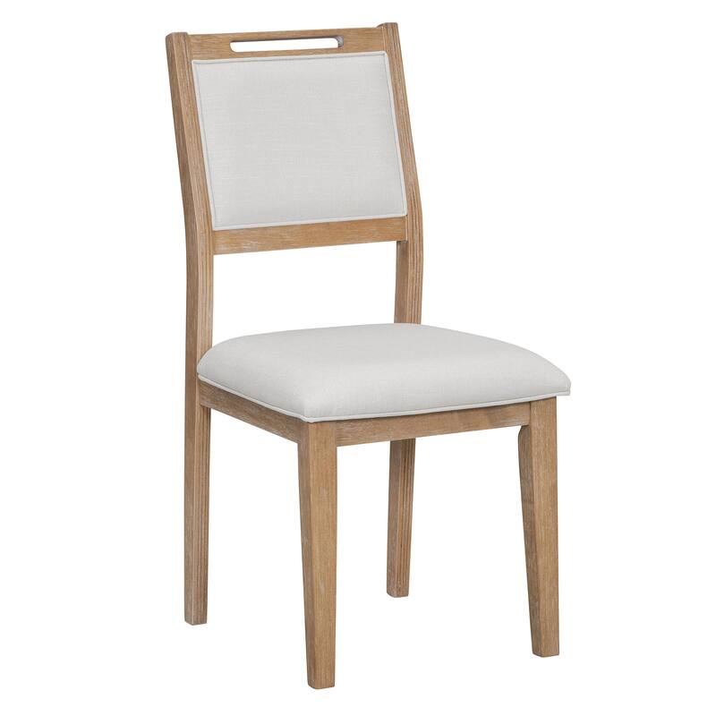 6-Piece Retro Dining Set, 1 Rectangular Table, 4 Upholstered Chairs and 1 Bench