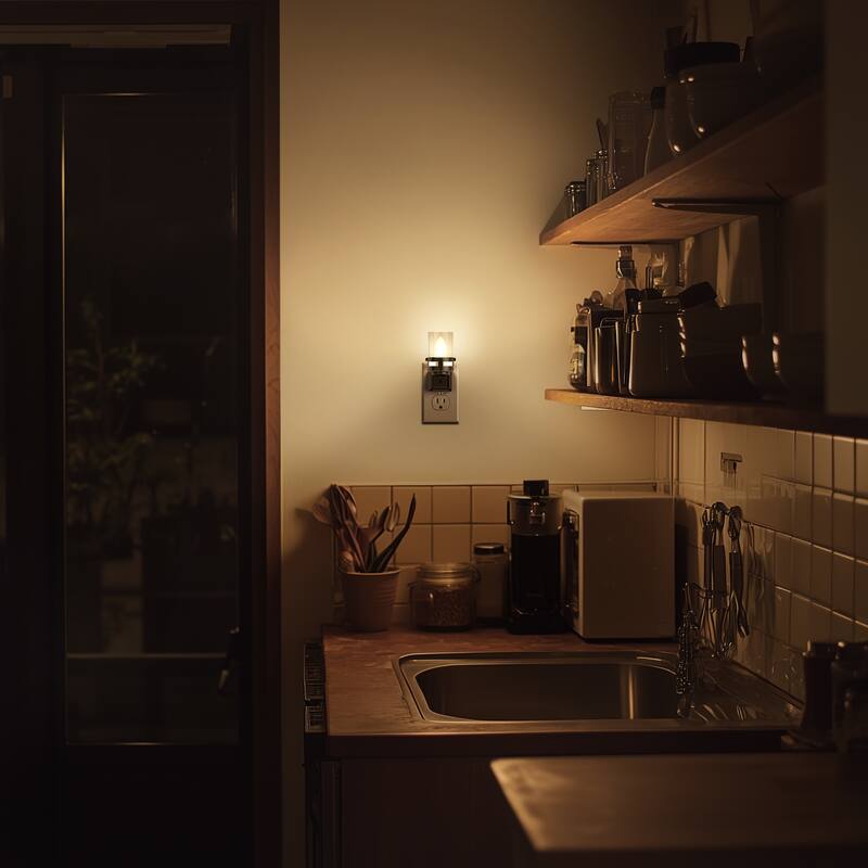 Set of 2 Retro Candle Night Light, C7 LED Filament, 3000K Warm, Dusk to Dawn Light Sensor for Hallway Bedroom Stairway