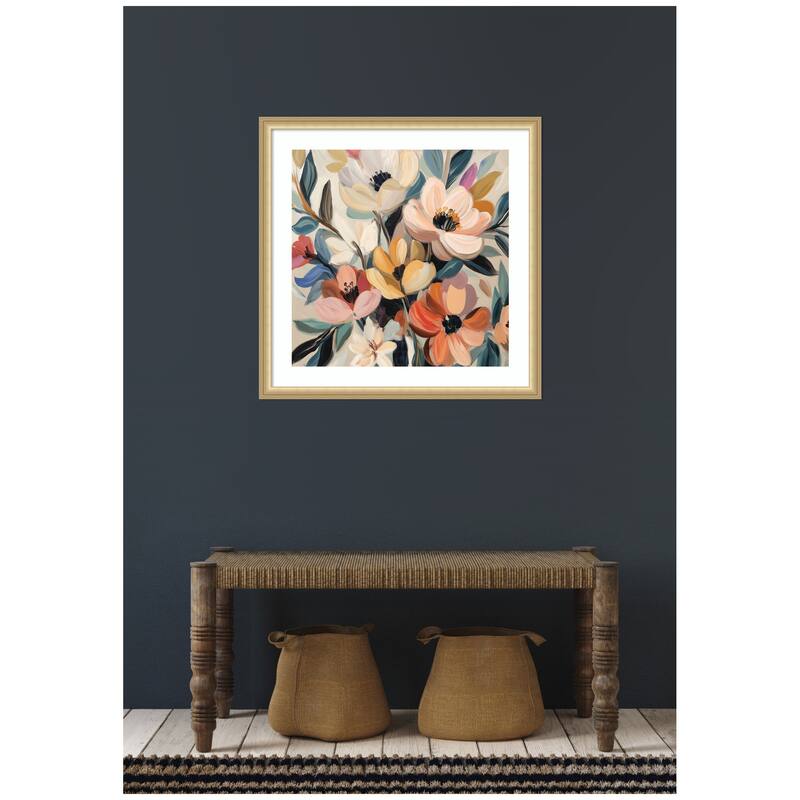 Kate and Laurel Framed Art Garden Bloom Abstract Bouquet II by The Creative Bunch Studio