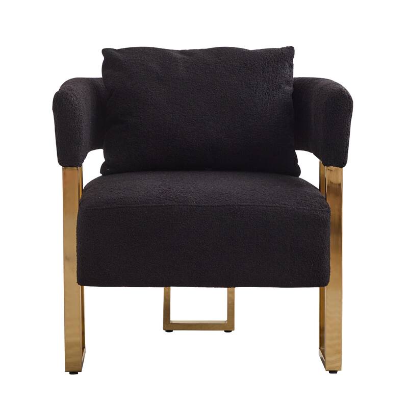 Teddy Accent Chair with Gold Metal Legs
