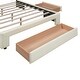 preview thumbnail 12 of 31, Minimalist Design Full Size Upholstered Wooden Platform Bed with Headboard,3 Storage Drawers in Footboard