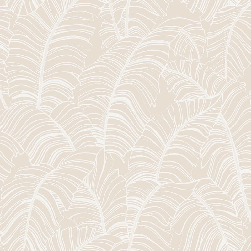 Galerie Wallcoverings Bazaar Broadleaf Design Non-woven Matte Wallpaper Roll - 33 feet x 21 inches - Beige