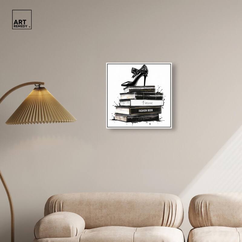 Classic Book Stack Canvas by Art Remedy