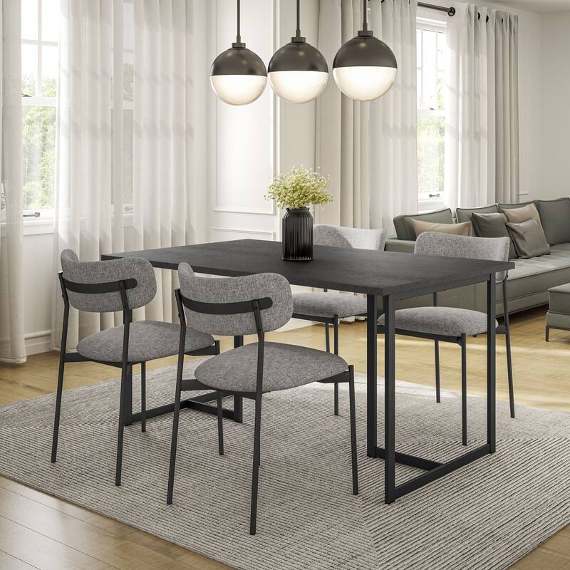 Amisco Yasmina Upholstered Dining Chair with Metal Leg