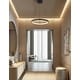 preview thumbnail 3 of 1, Justice Design Group Circola 17" LED Ring Pendant - Matte Black Finish