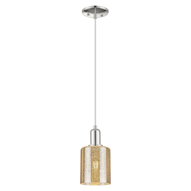 Innovations Lighting Endless Possibilities Arcadia - Cobbleskill - 1 Light 5" Cord Hung Mini Pendant - Mercury/Polished Nickel