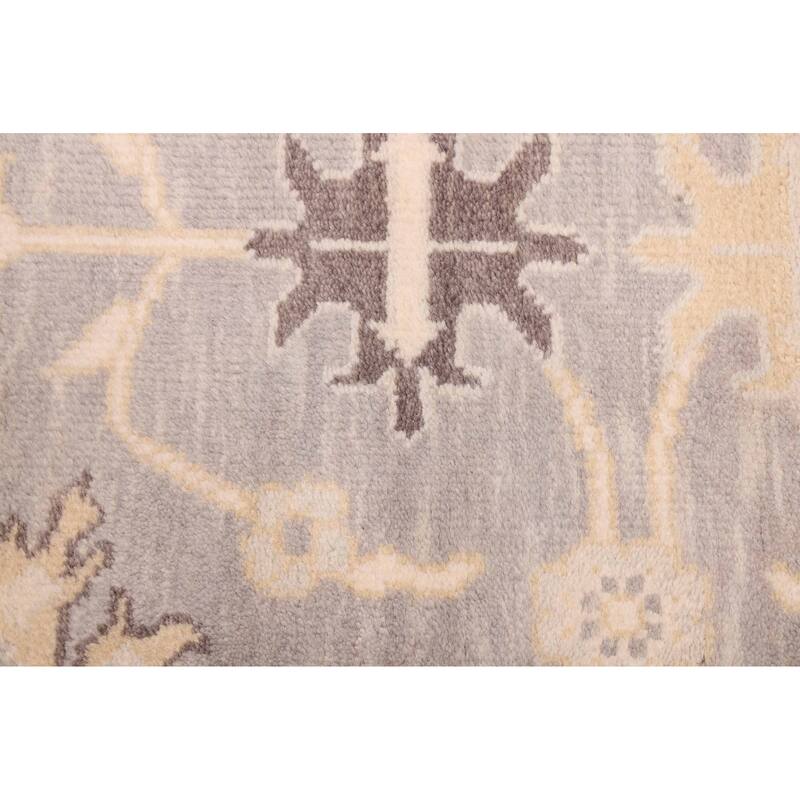 ECARPETGALLERY Hand-knotted Royal Oushak Light Grey Wool Rug - 8'3 x 9'11