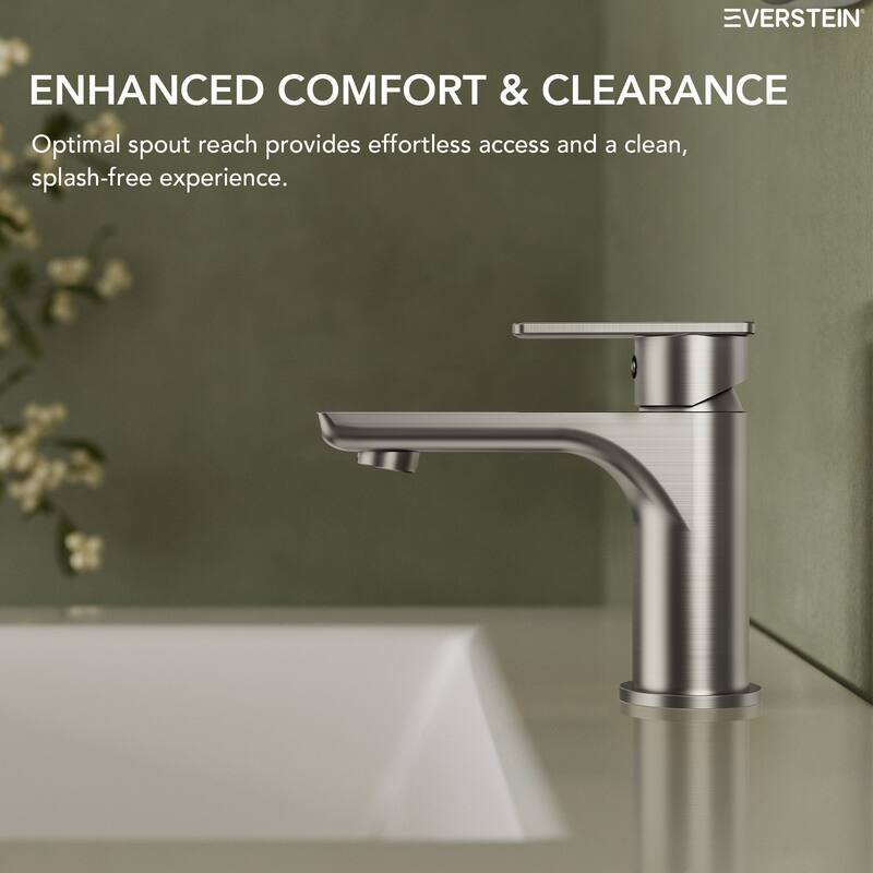 Single Hole Bathroom Faucet with Drain Assembly, Single Handle Bathroom Sink Faucet