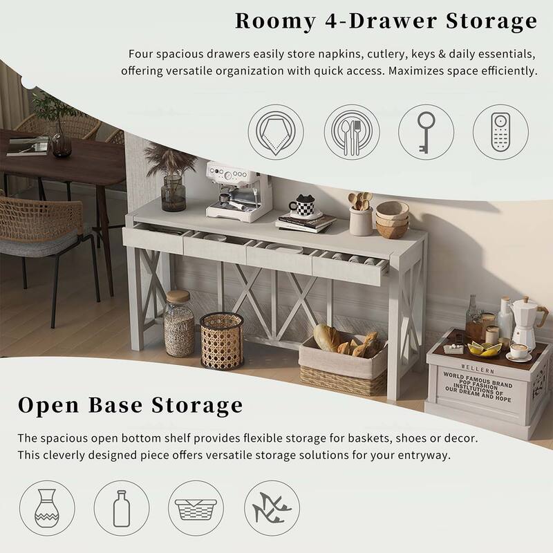 Farmhouse Sofa Table for Living Room,Kitchen,Dining Room,Hallway