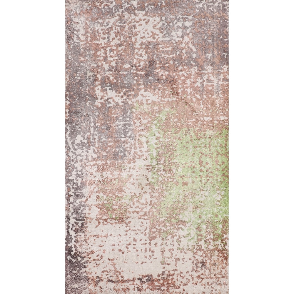 Multicolor Abstract Foyer Rug Hand-Knotted Accent Wool Carpet - 2'6"x 4'10"