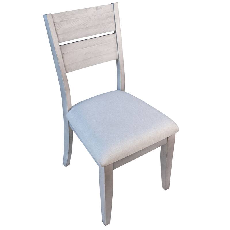 Ironwood Cotton Blend Upholstered Dining Chair, Light Grey