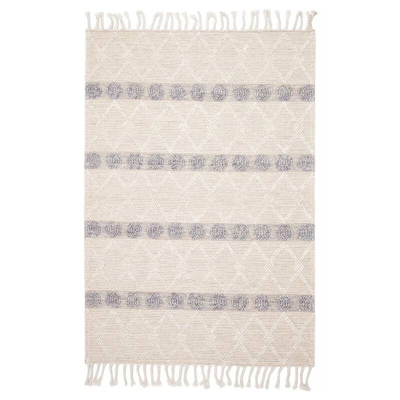 ECARPETGALLERY Braid weave Sienna Cream Wool Rug - 5'3 x 7'7 - Cream - 5'3 x 7'7