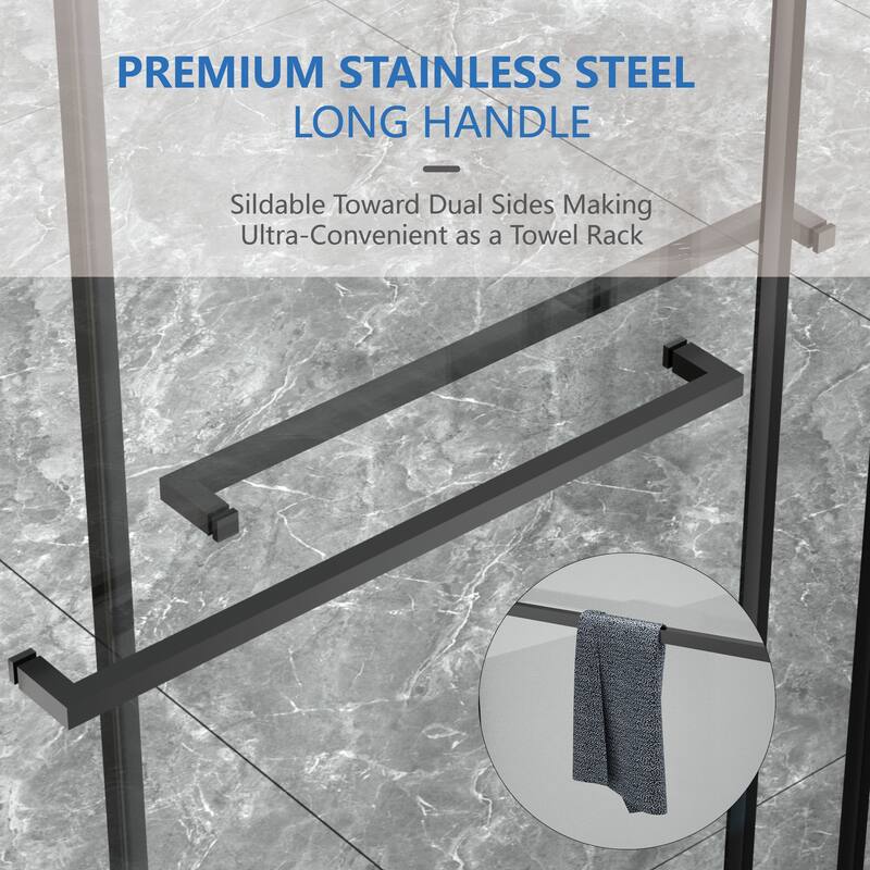Frameless Double Sliding Shower Door