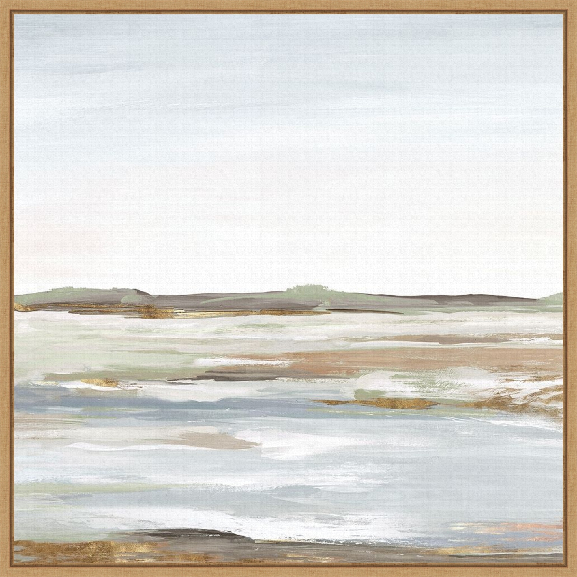 Vastness I (Landscape) by Eva Watts Framed Canvas Wall Art Print 30 x 30 in. - Sylvie Maple