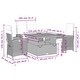 preview thumbnail 70 of 75, vidaXL Patio Dining Set with Cushions Outdoor Seating Gray Poly Rattan
