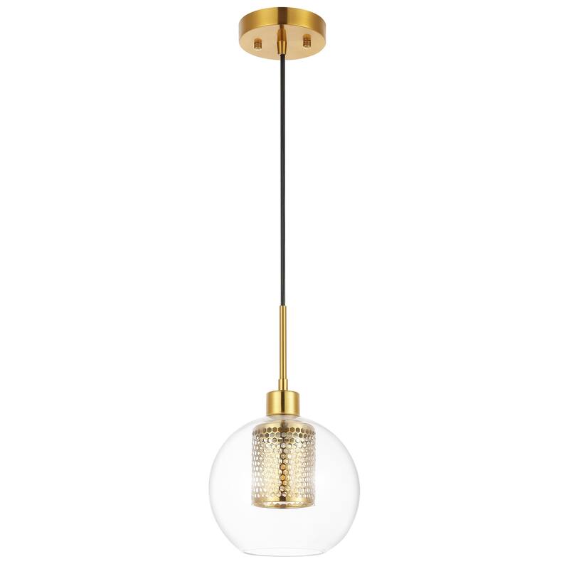 SAFAVIEH Lighting Toronto Extendable Pendant - 8 in. W x 8 in. D x 15-74 in. H