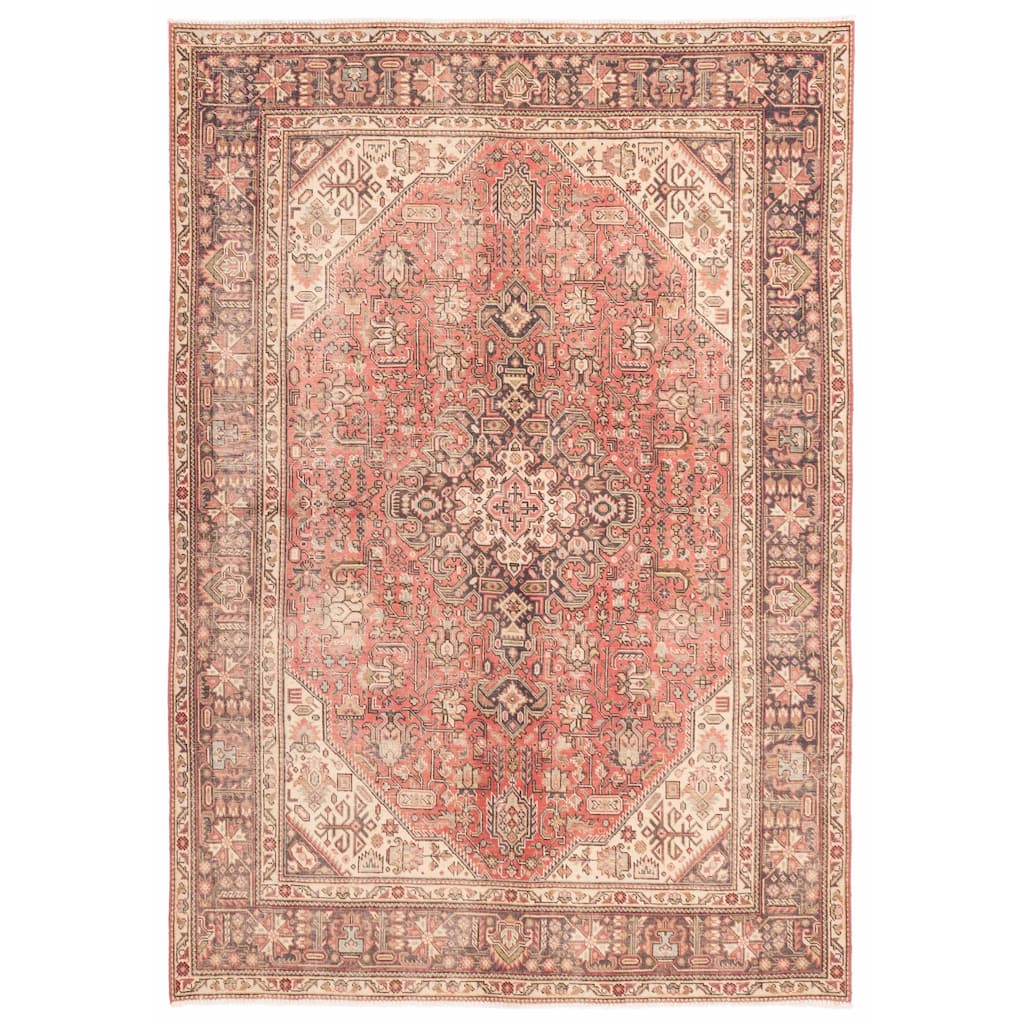 ECARPETGALLERY Hand-knotted Antalya Vintage Light Red Wool Rug - 6'4 x 9'1