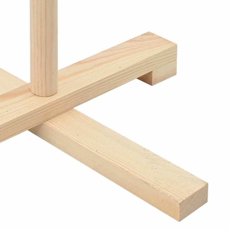 vidaXL Wooden Christmas Tree with Stand Natural/Brown Solid pine wood