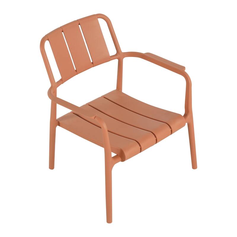 Patio Bistro Set with 2 Chairs & 1 Coffee Table, Easy Assembly, 3 pcs