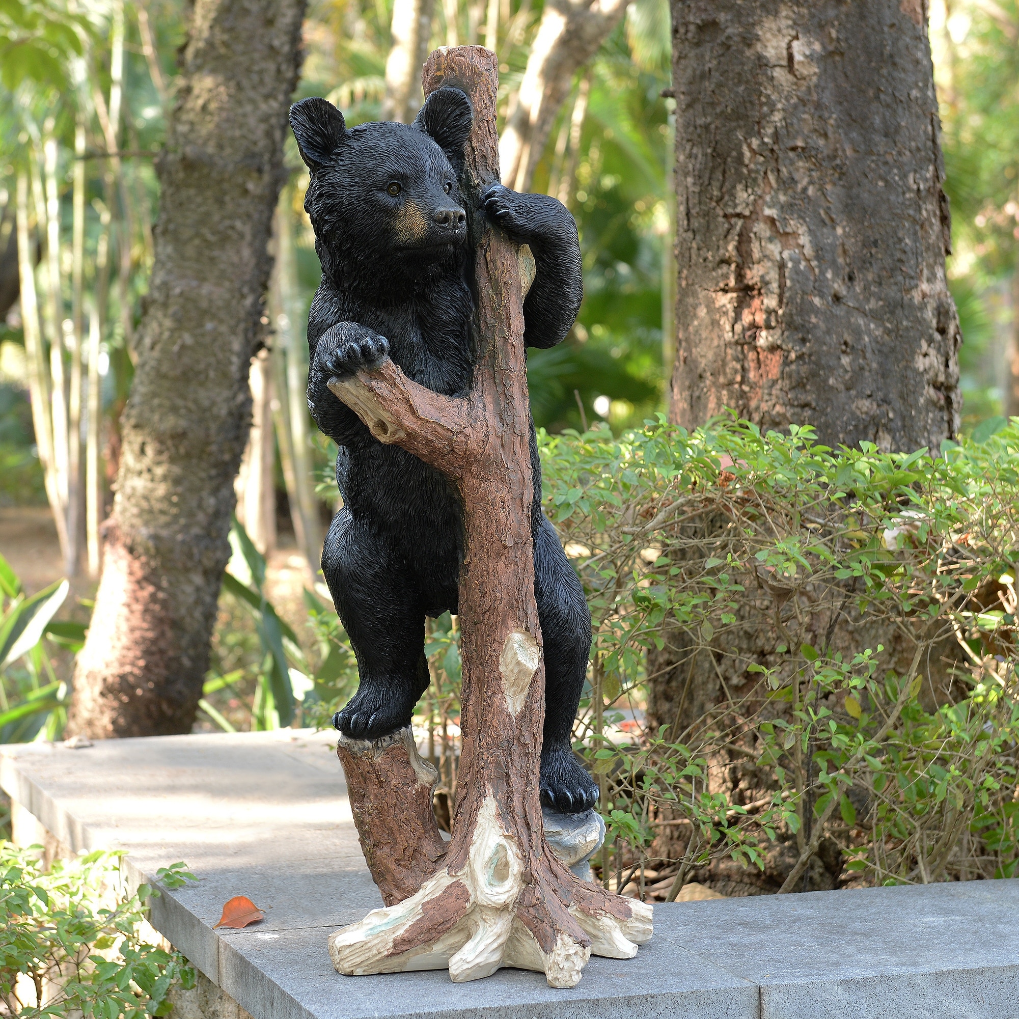 Hi-Line Climbing Black Bear Cub Statue