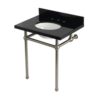Kingston Brass KVPK30KB-T-SET Templeton 30" Rectangular Brass, Granite