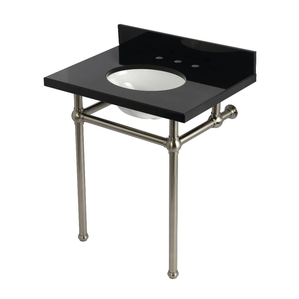 Kingston Brass KVPK30KB-T-SET Templeton 30" Rectangular Brass, Granite