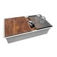 preview thumbnail 14 of 13, Ruvati 39-inch Workstation Dual Tier Kitchen Sink Undermount 16 Gauge Stainless Steel - RVH8299 - 39" x 19″